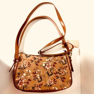 Fiorelli Floral Print Shoulder Bag w Secondary Adjustable Crossbody Strap NWT
